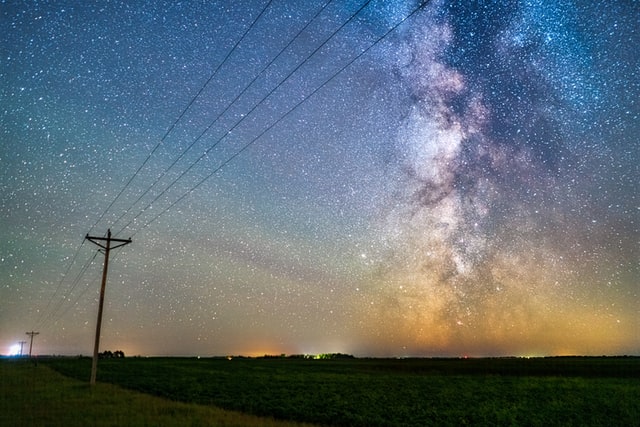 view of starry/nebula sky in North Dakota